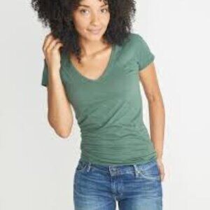 Marine Layer V-Neck in Forest Green